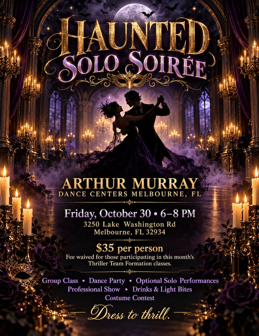 Arthur Murray Melbourne Event Flyer